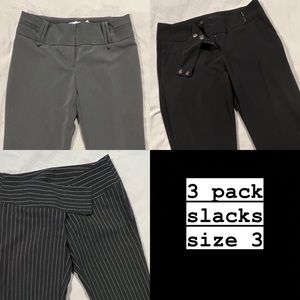 3pack woman’s slacks /pants